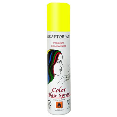 Graftobian Fluorescent Yellow Color Hair Spray  (5 oz)