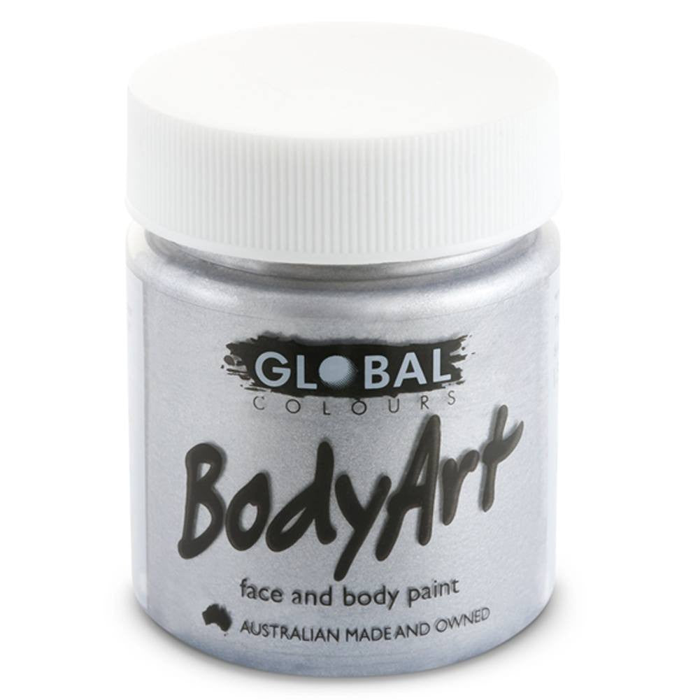 Global Liquid Face Paint - Silver (45 ml)