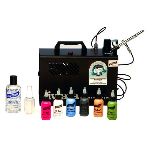 Graftobian Single Airbrush System with 6 Primary Colors (2 oz)