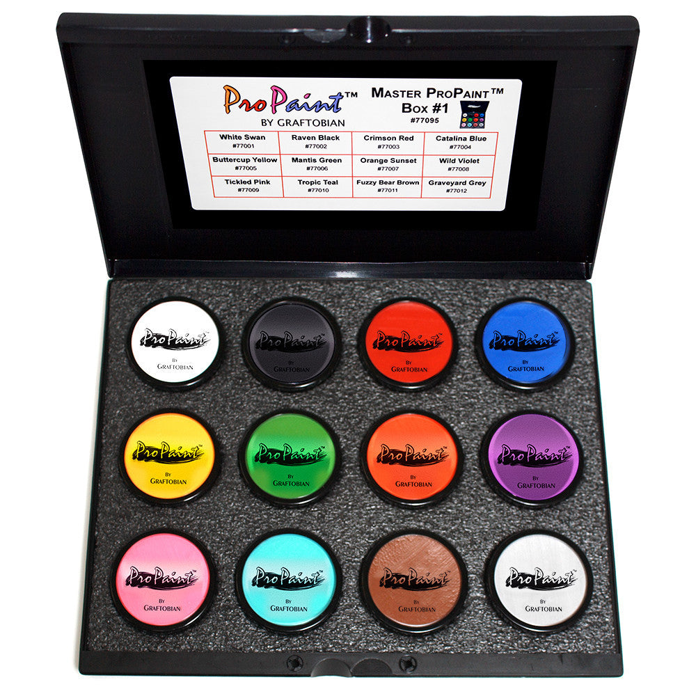 Graftobian ProPaint 12 Color Build Your Own Face Paint Palette (1 oz)