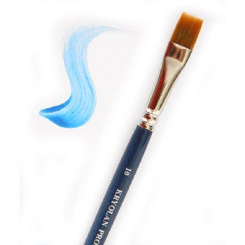 Kryolan Flat Wide #10 Brush (3/8")