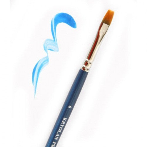 Kryolan Flat #6 Brush (3/16")