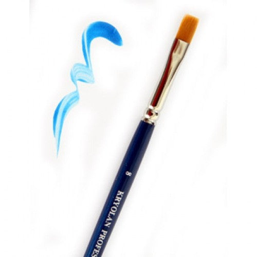 Kryolan Flat #8 Brush (1/4")