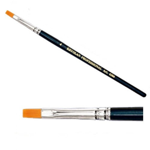 Kryolan Flat #4 Brush (3/16")