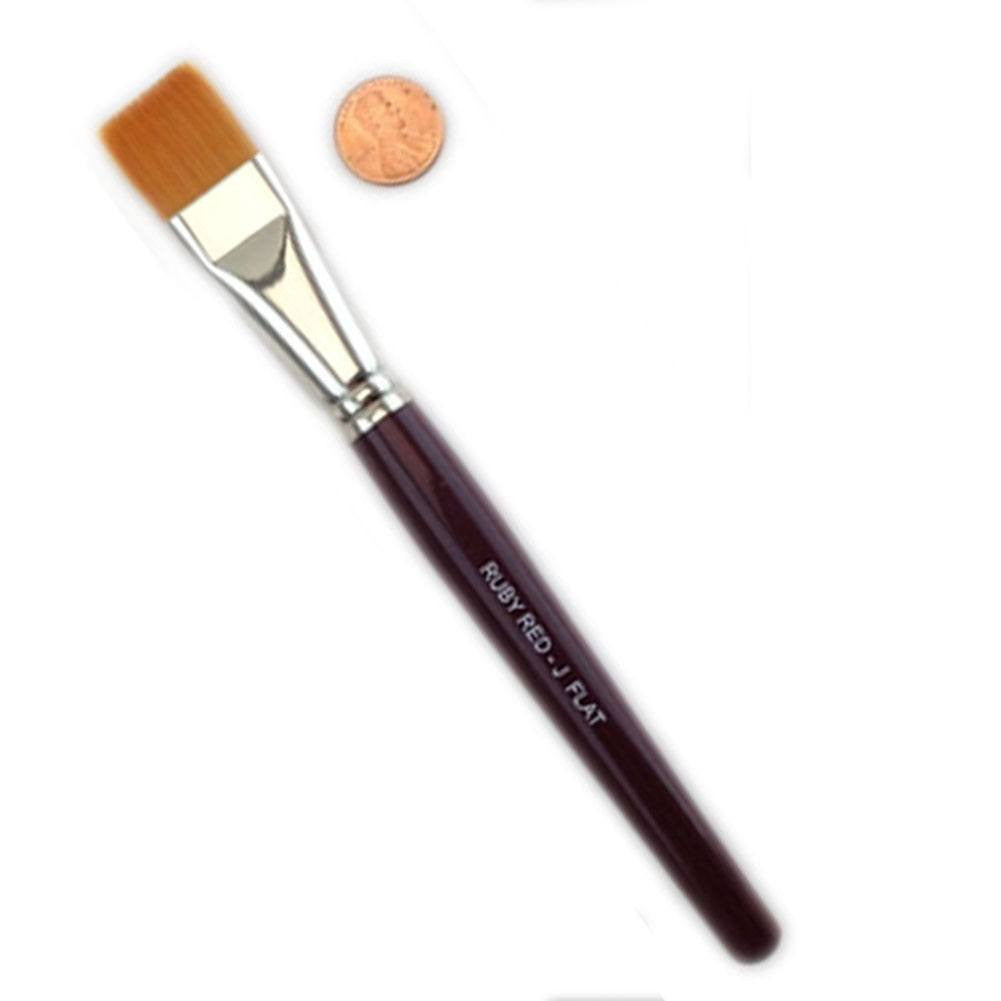 Ruby Red 3/4" Jumbo Flat Brush