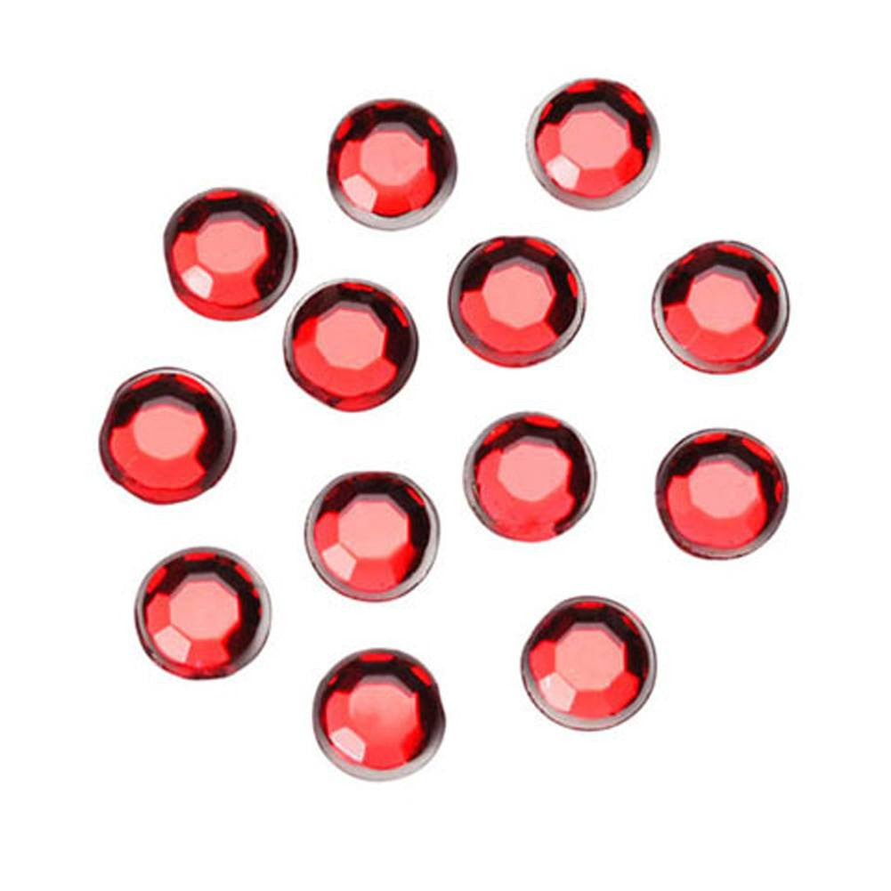 Acrylic Rhinestone Red Blings - Round (3 mm, 200/pack)