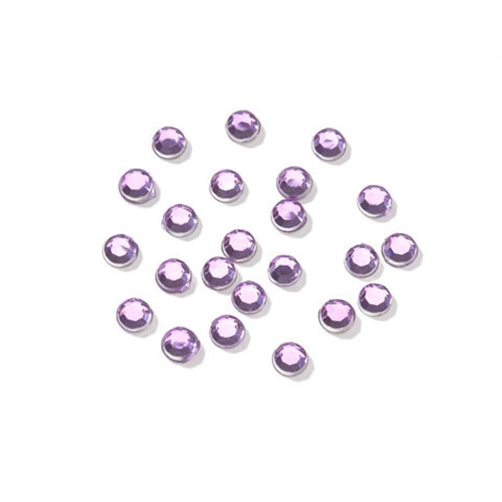 Acrylic Rhinestone Purple Blings - Round (3 mm, 200/pack)