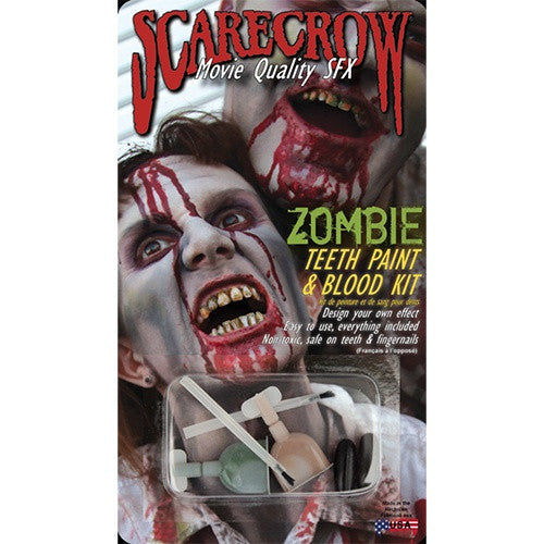 Scarecrow Zombie Teeth Paint & Blood Kit