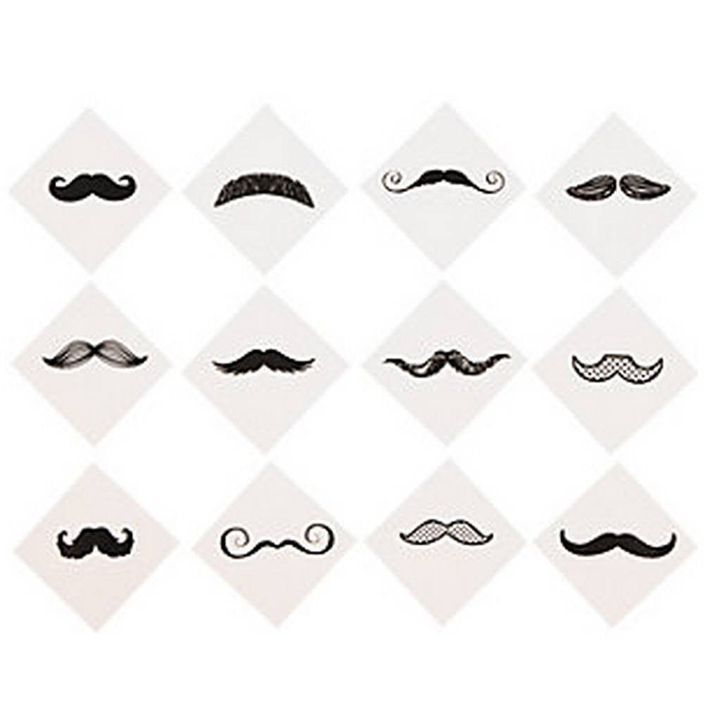 Fingerstache Temporary Assorted Pack (72/pack)