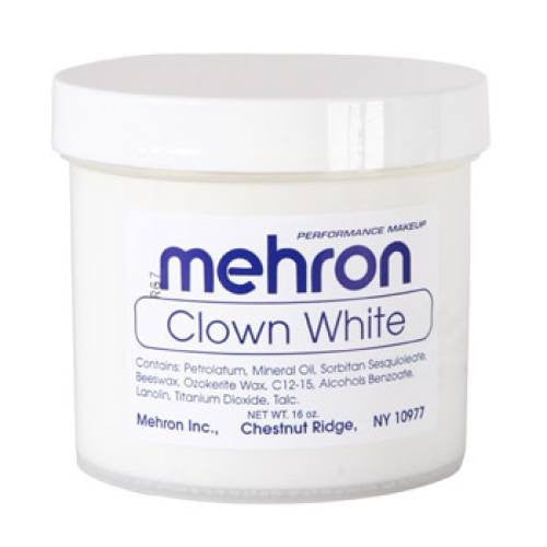 Mehron Clown White Cream Makeup (16 oz)