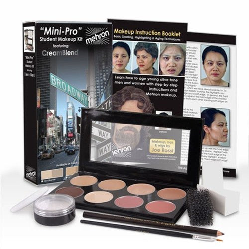 Mehron MiniPro Medium to Fair Complexion Theatrical Makeup Kits KMP-M