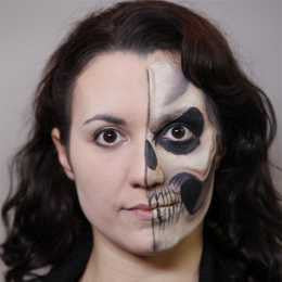 Diamond FX Half Face Skull Makeup Kit