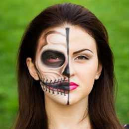 Half Face Skull Makeup Kit